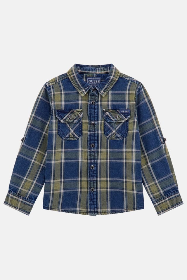 Plaid Twill Long-Sleeve Shirt (3M-7)