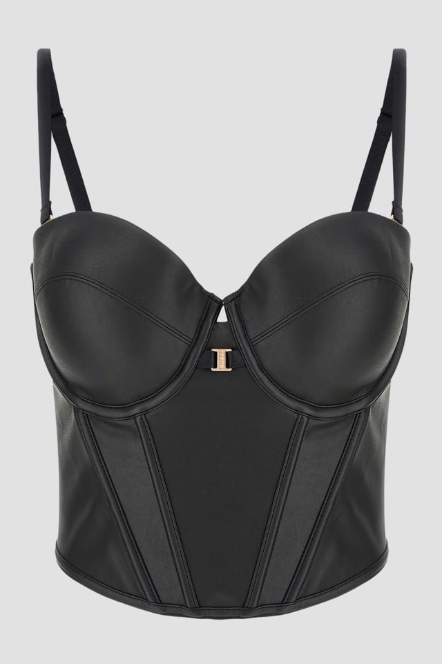 GUESS® Tania Faux-Leather Padded Bustier Women