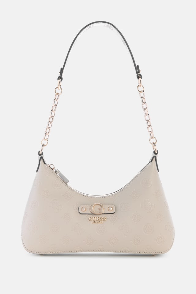 Sac d'&eacute;paule &agrave; pivoines gaufr&eacute;es Dita