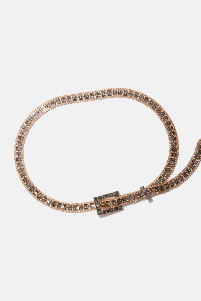 Two-Tone Rhinestone Belt