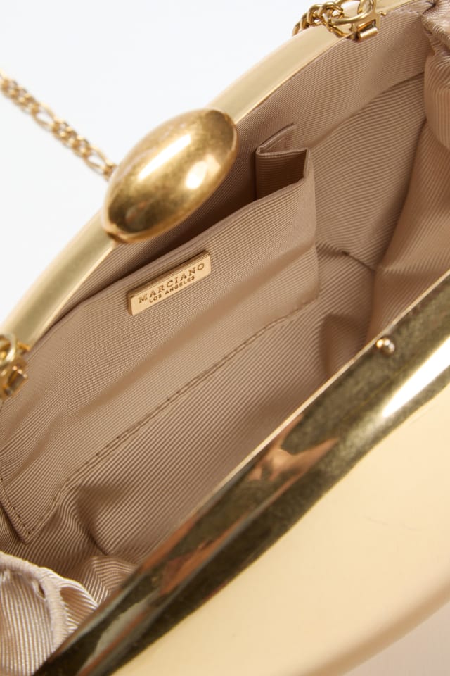 MARCIANO by GUESS® Metallic Oval Clutch