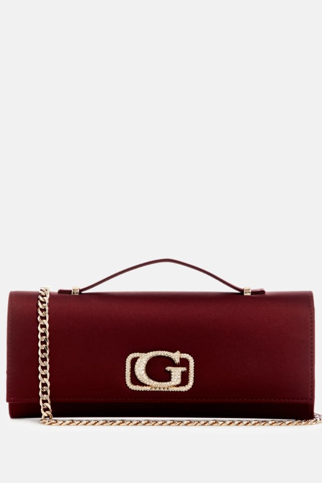 GUESS® Zalina Satin Top-Handle Clutch