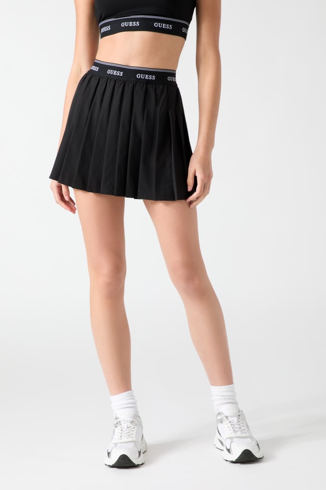 Pleated mini skirt