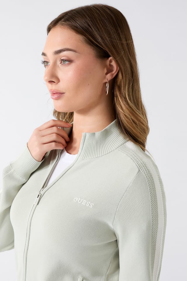 GUESS® Garby Knit Zip Sweatshirt Women