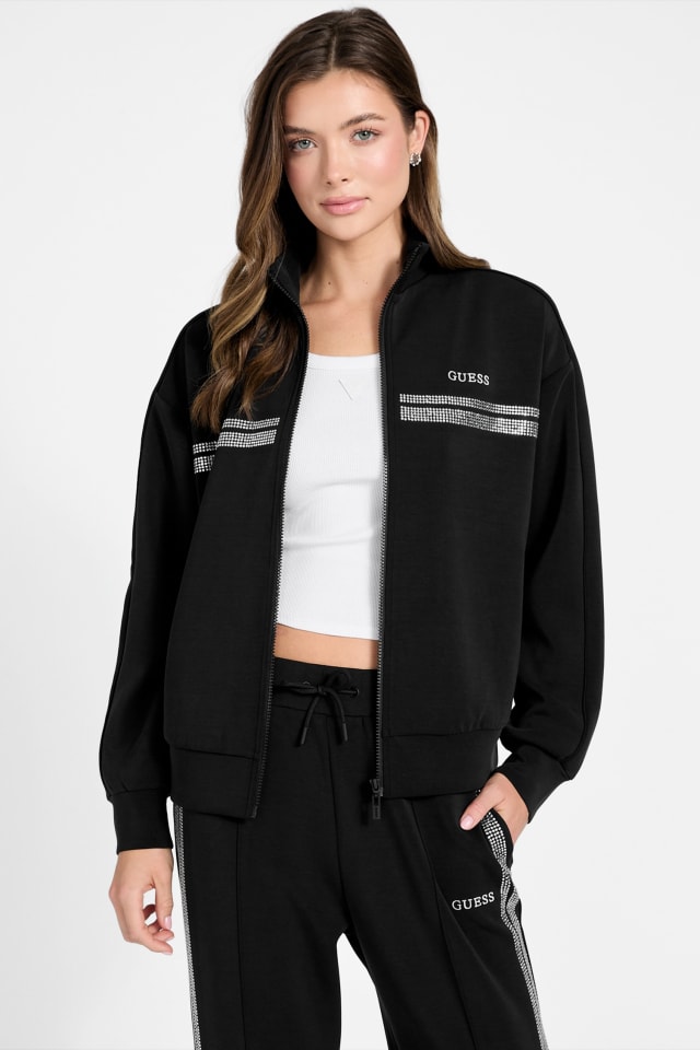 GUESS® Rhinestone scuba sweatshirt