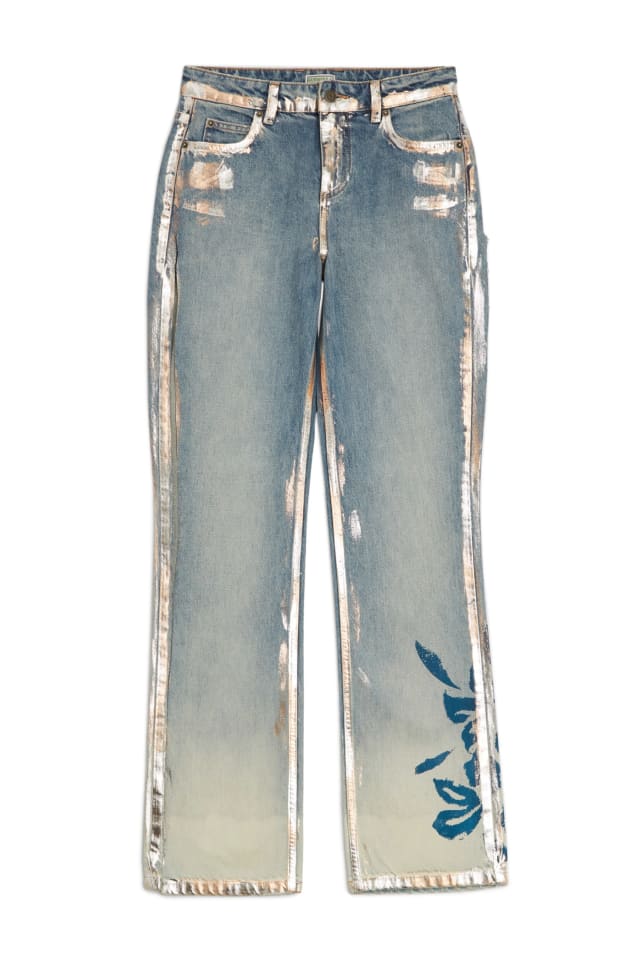 Floral Denim Pants