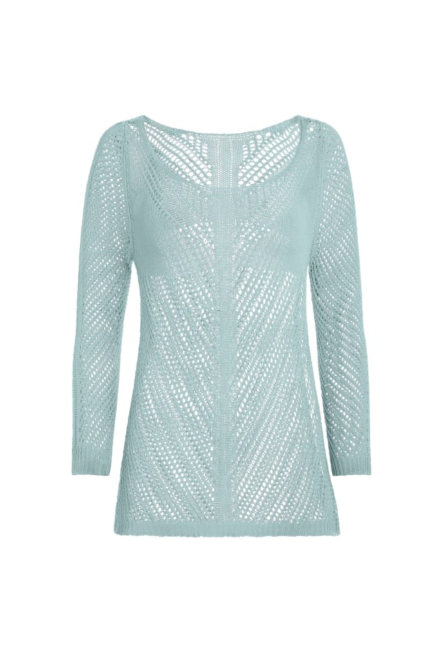 Washed Crochet Sweater