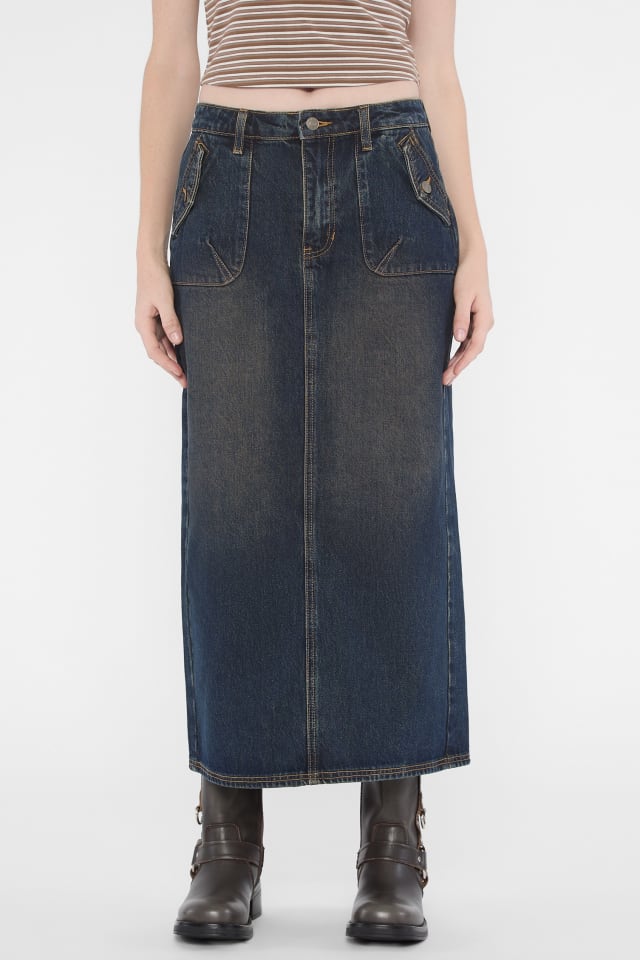 GUESS® GUESS Originals Split Back Denim Skirt