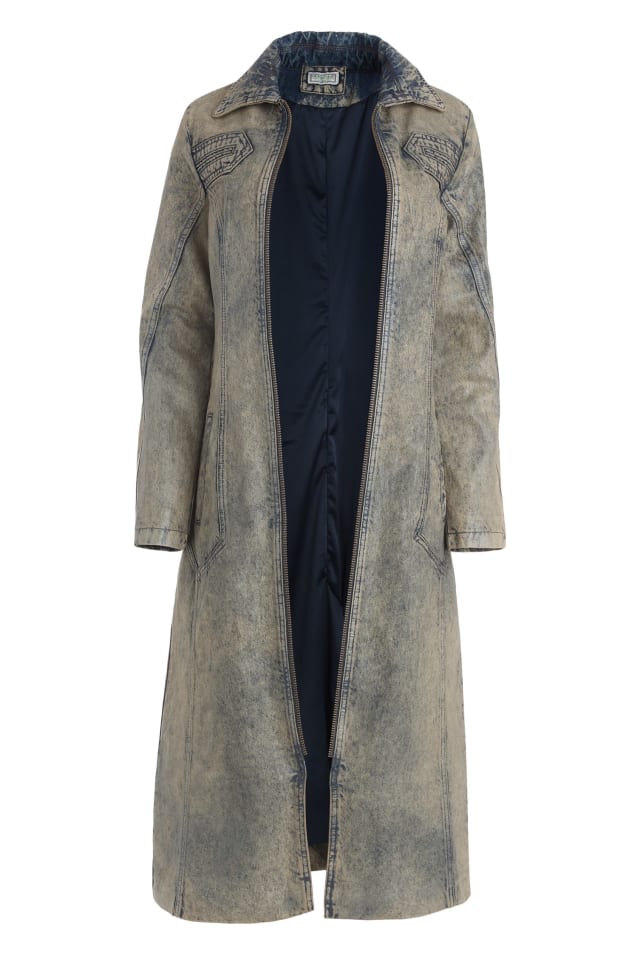 long denim coat