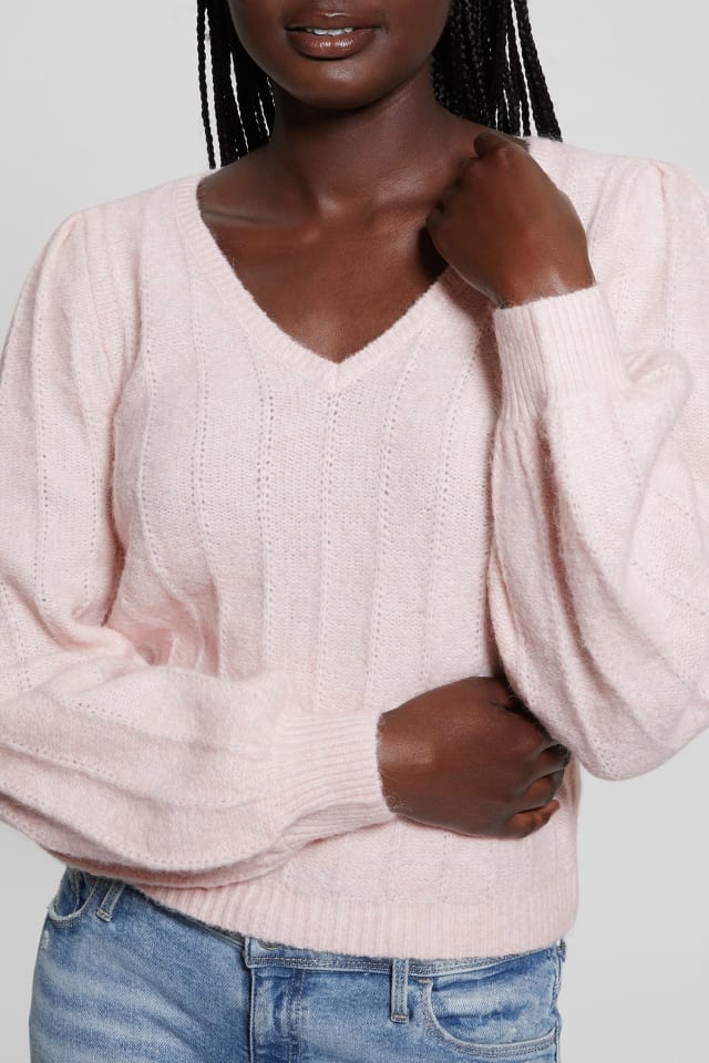 Madeline Textured V-Neck Sweater