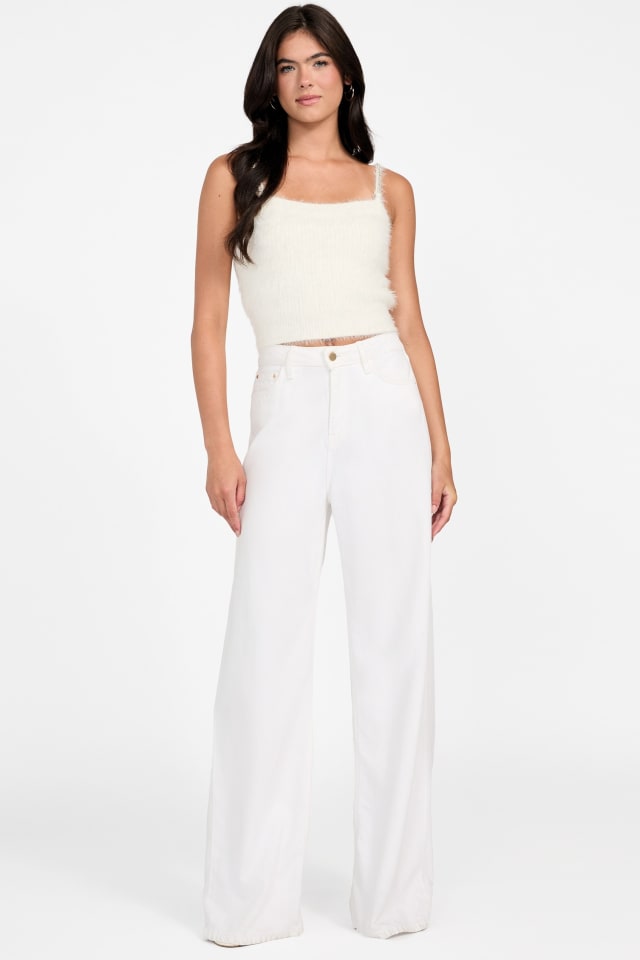 GUESS® Keyla Fuzzy Sweater Crop Cami Women