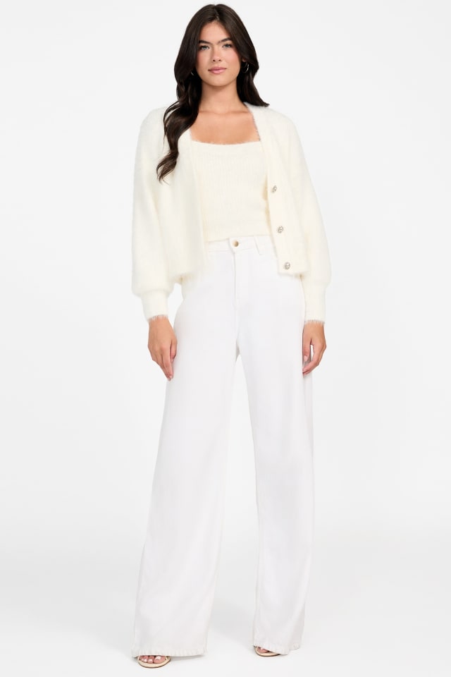 GUESS® Keyla Fuzzy Sweater Crop Cami Women