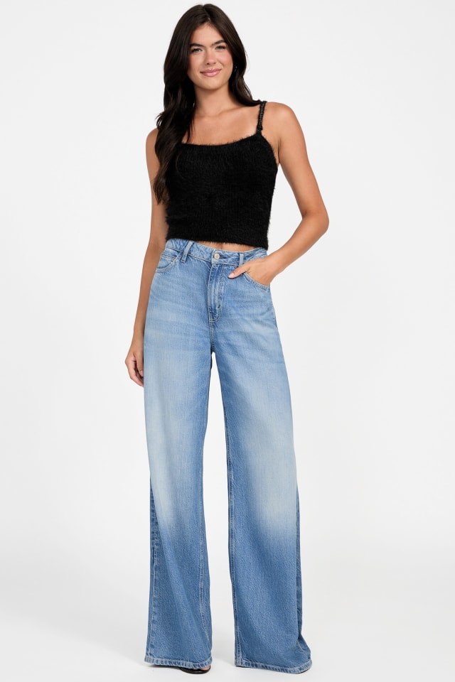 GUESS® Keyla Fuzzy Sweater Crop Cami Women