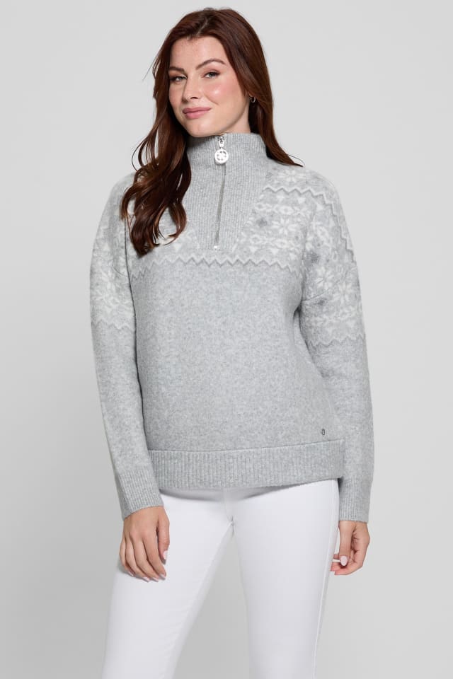 GUESS® Half-Zip Wool-Blend Pullover Sweater Women