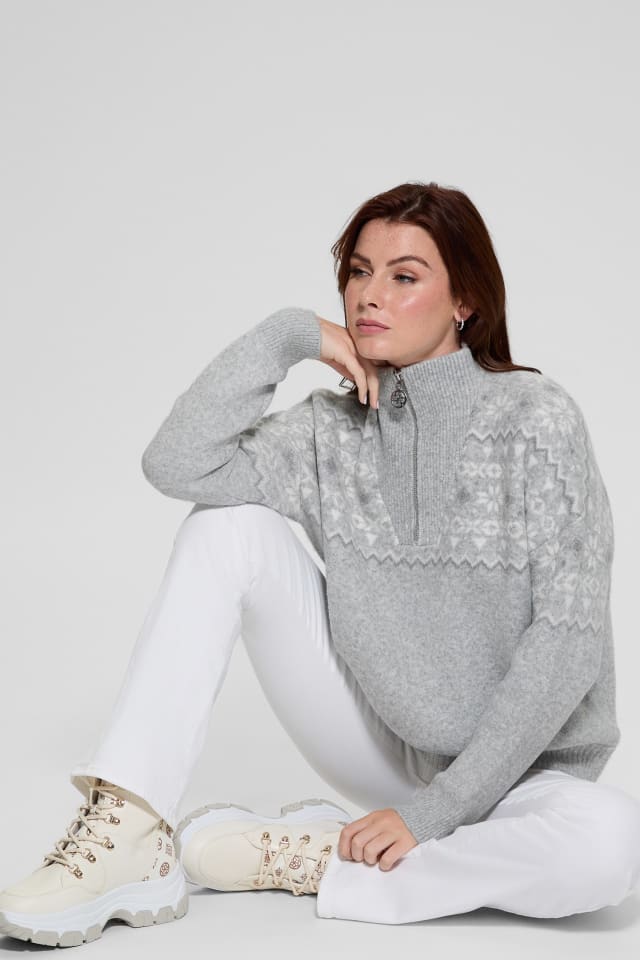 GUESS® Half-Zip Wool-Blend Pullover Sweater Women