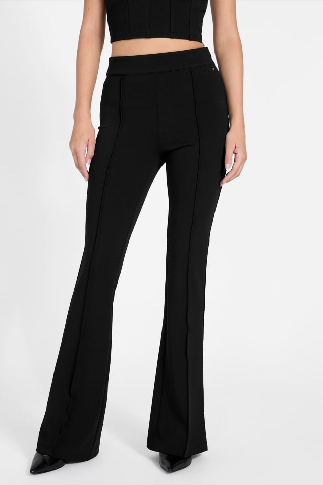 slim fit dress slacks Beige 2-Piece Formal Flared Long Pants Xs / Beige / EE main image 0