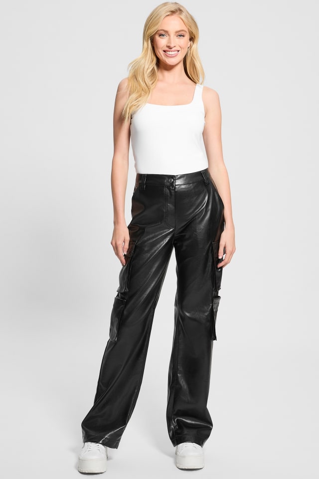 GUESS® Kori Faux-Leather Cargo Pants Women