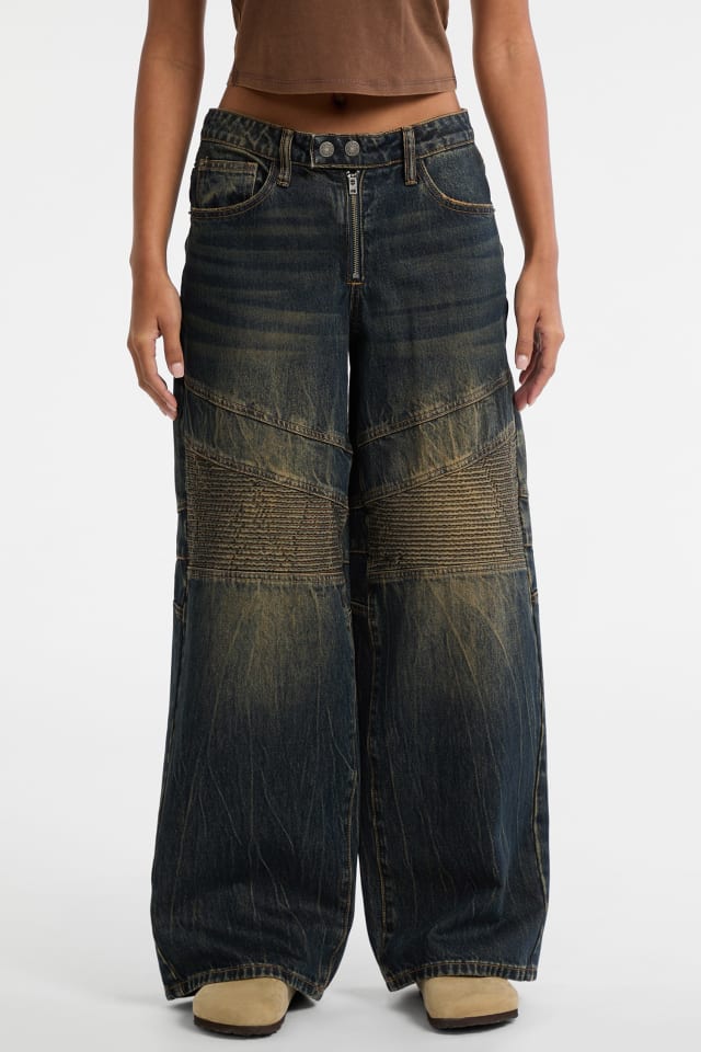 GUESS® GUESS Originals Moto Wide-Leg Jeans