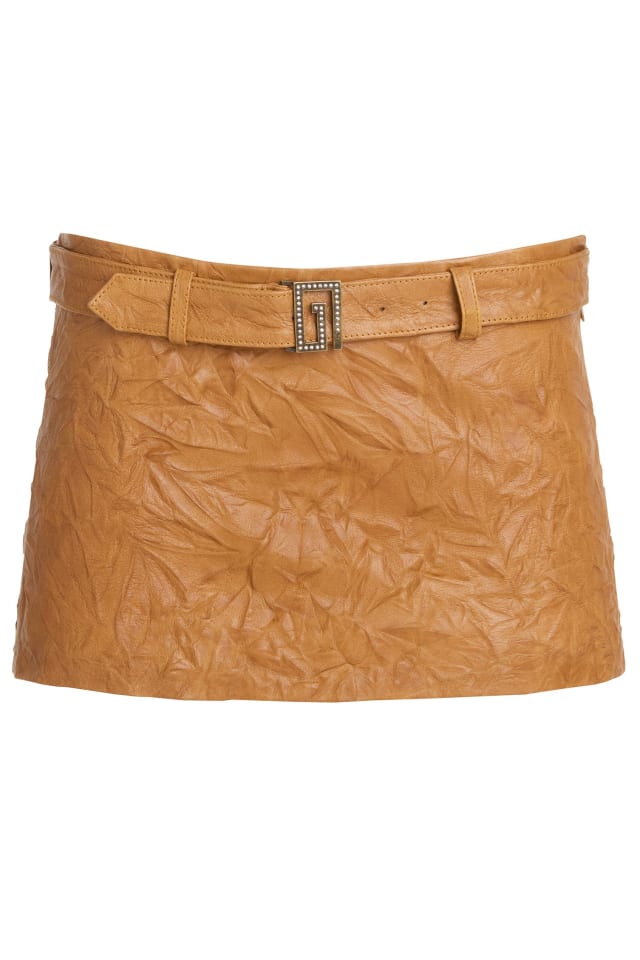 leather mini skirt