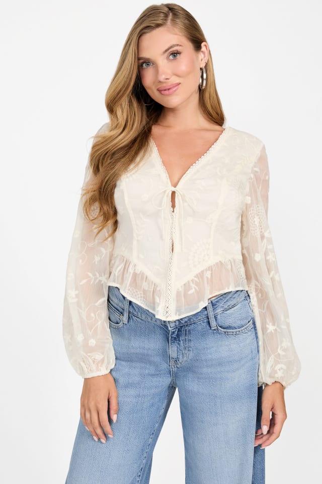 Seiah Tie-Front Top