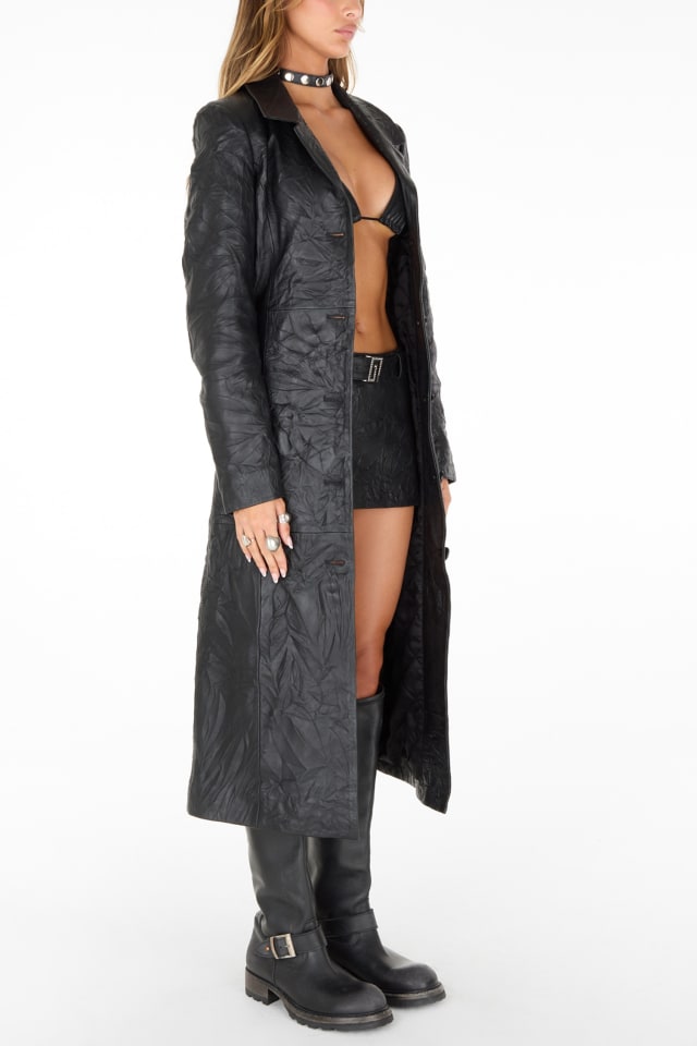 GUESS® lamb leather coat