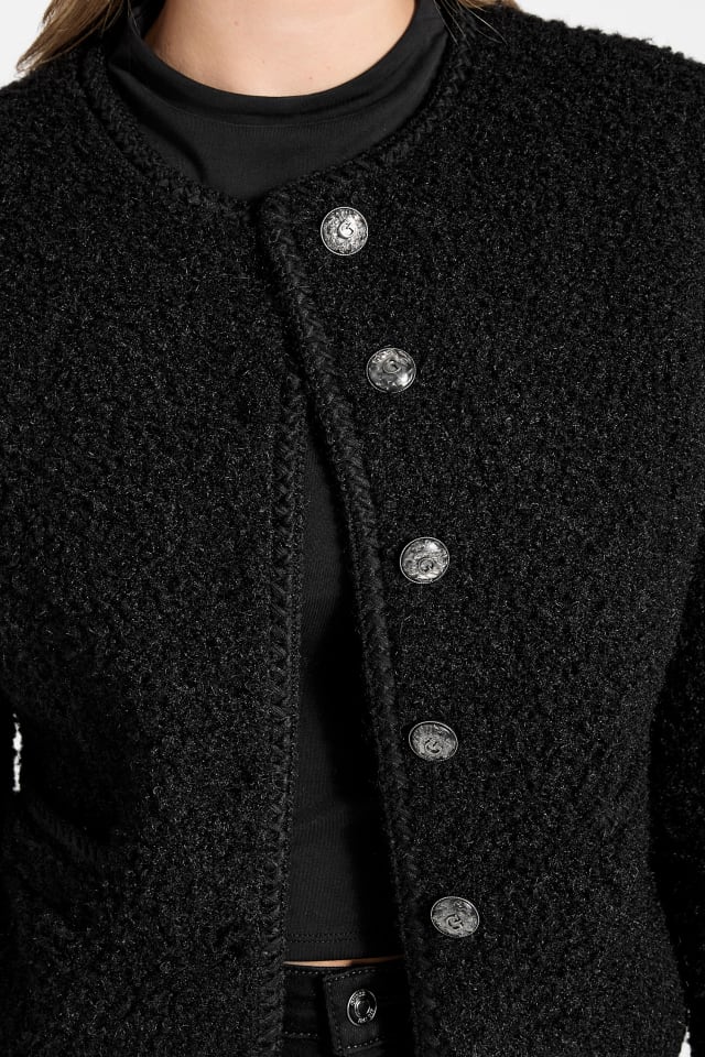 GUESS® Ivana Faux-Fur Buttoned Jacket Women