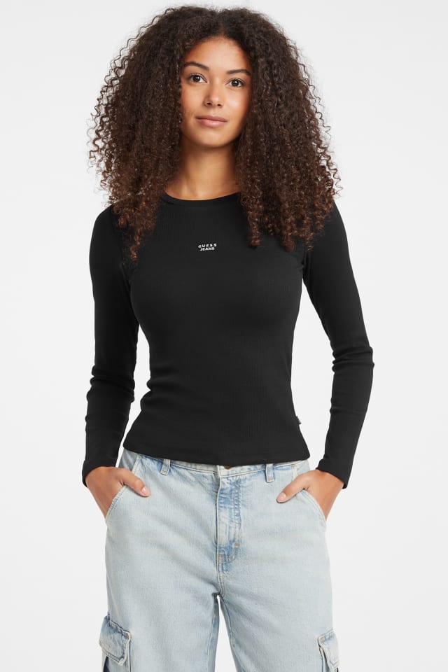 Tee-shirt ajust&eacute; &agrave; logo brod&eacute;