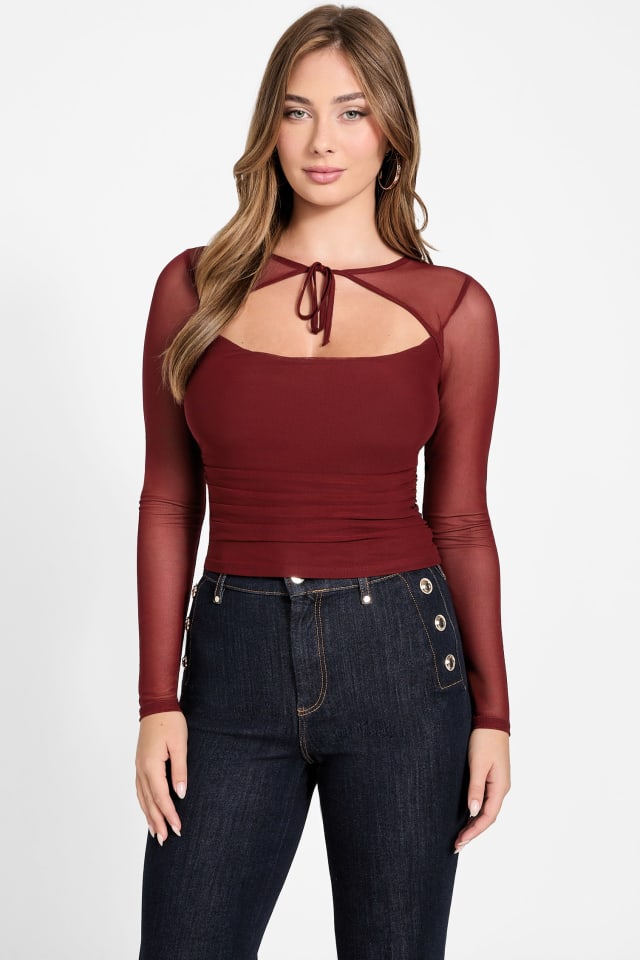 Eco Lauryn Tied Mesh Top