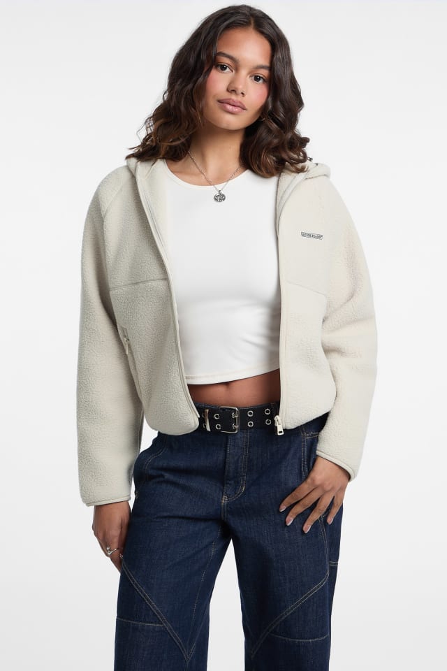 guess フェイクファーブルゾンパーカー GUESS® Faux-Sherpa Hoodie