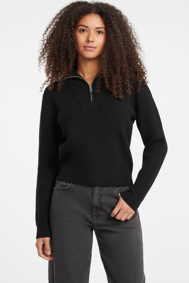 GUESS® Half-Zip Ribbed Sweater