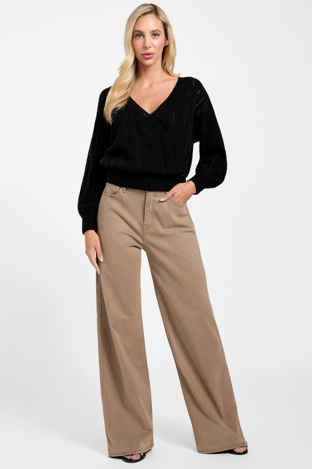 GUESS® Izabella Wool-Blend Surplice Sweater Women