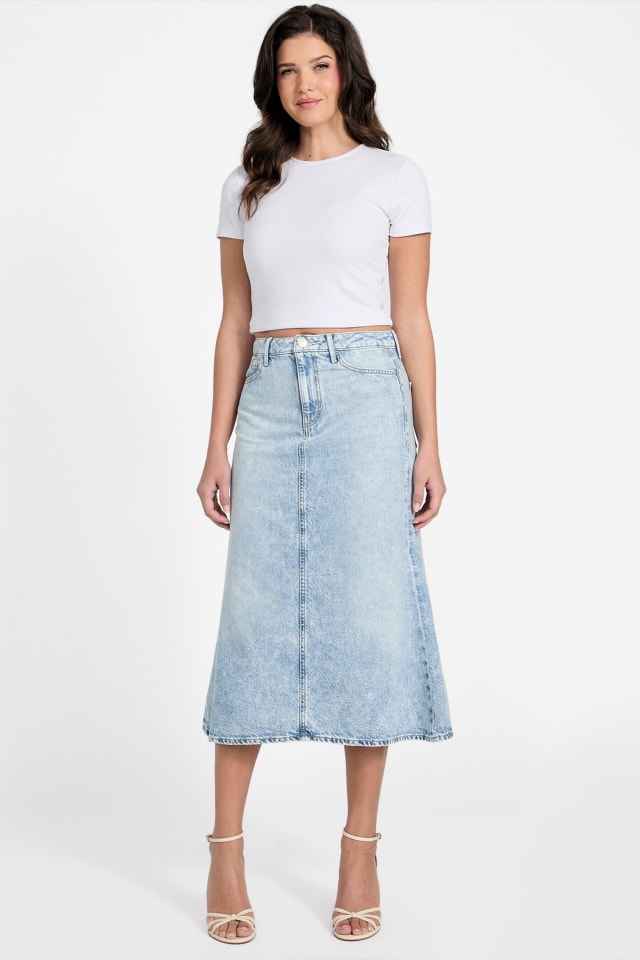 GUESS® Eco Thaiss Denim Midi Skirt Women