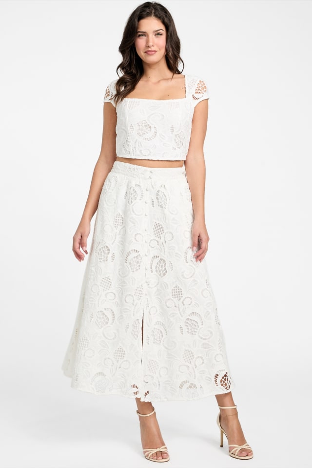 GUESS® Eco Domitille Long Embroidered Skirt Women