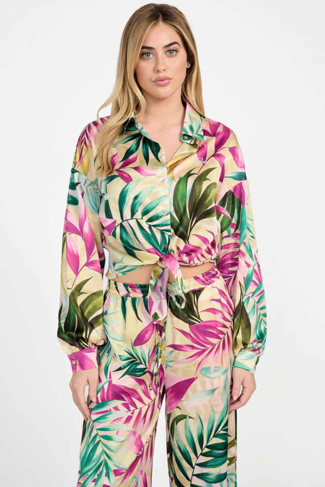 Chemise en satin &eacute;co Jun