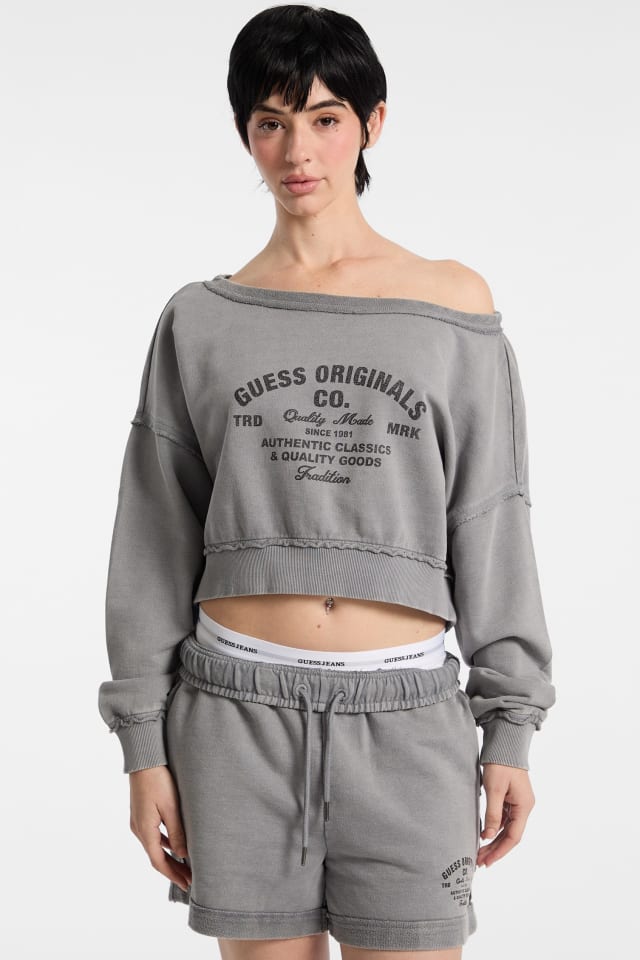 GUESS Originals Eco Boat-Neck Sweatshirt