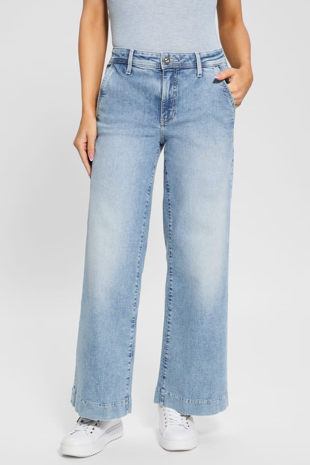 GUESS® Eco Zoya Cropped Wide Jeans
