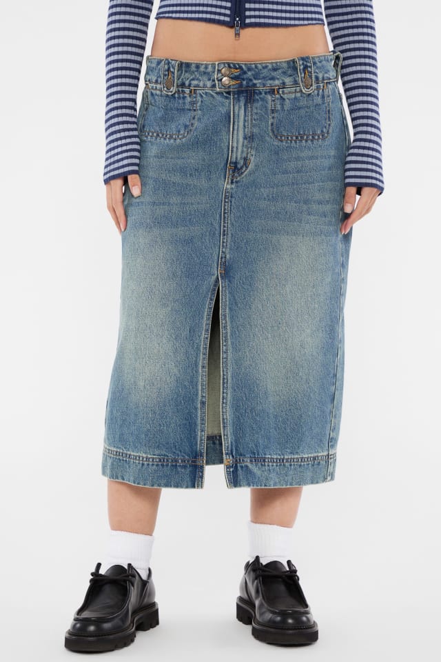 GUESS Originals Denim Midi Skirt