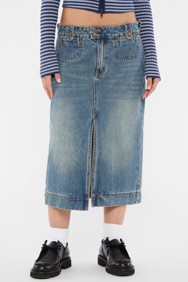 GUESS® GUESS Originals Denim Midi Skirt