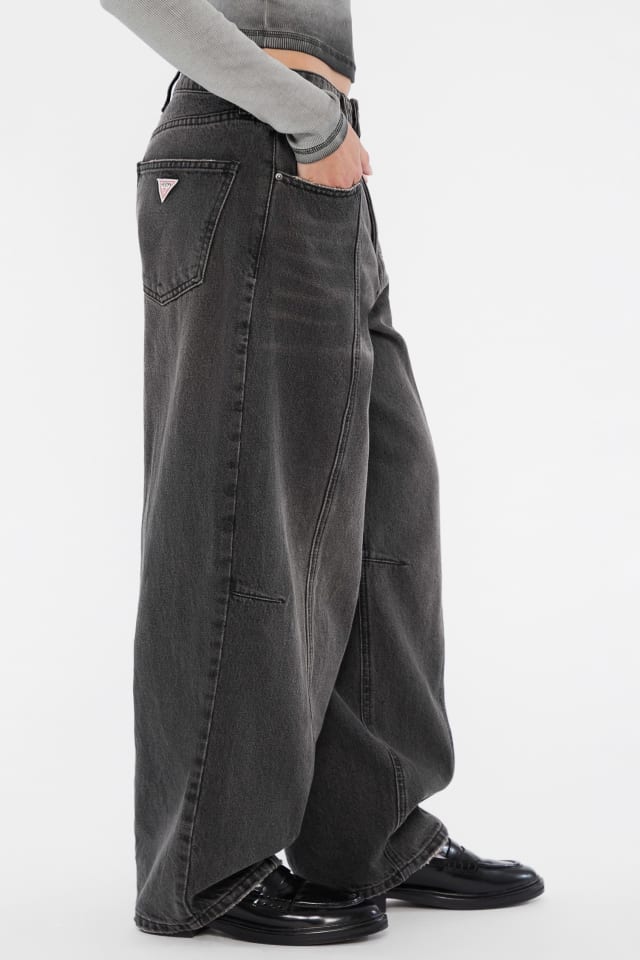 パンツ 90s GUESS BLACK DENIM BAGGY PANTS W5RG69D4Y50-GVSB-ALT4