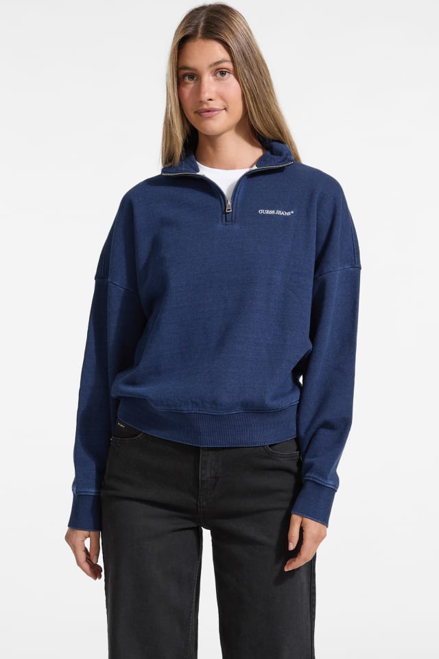 Dark Indigo Half-Zip Sweatshirt