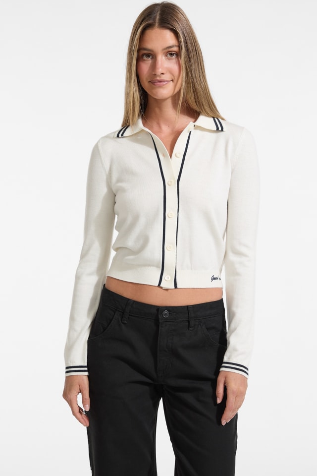 Chandail polo brod&eacute;