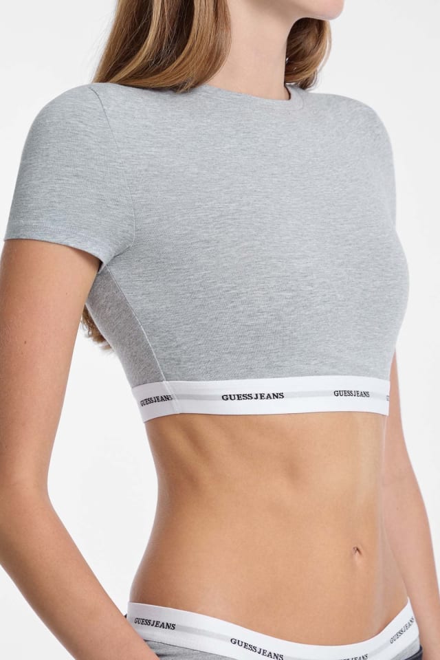 GUESS® Logo band cropped top Women