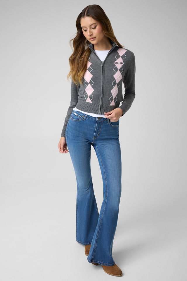 Intarsia zipped sweater Women | GUESS Jeans®