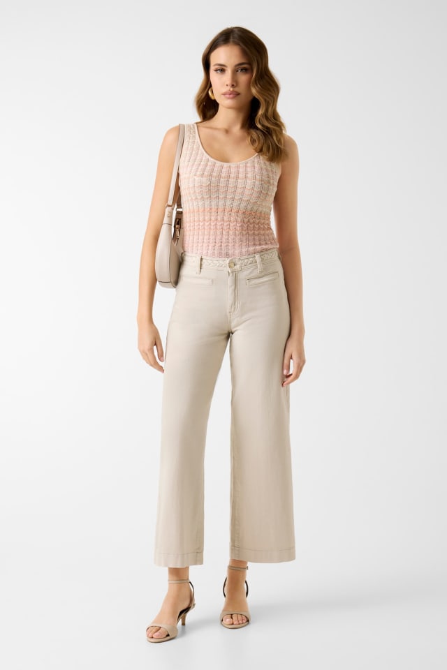 GUESS® Braided Cropped Wide-Leg Pants Women