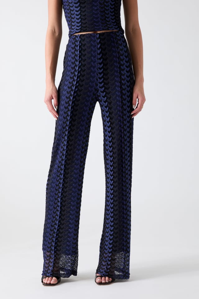 Striped flare pants