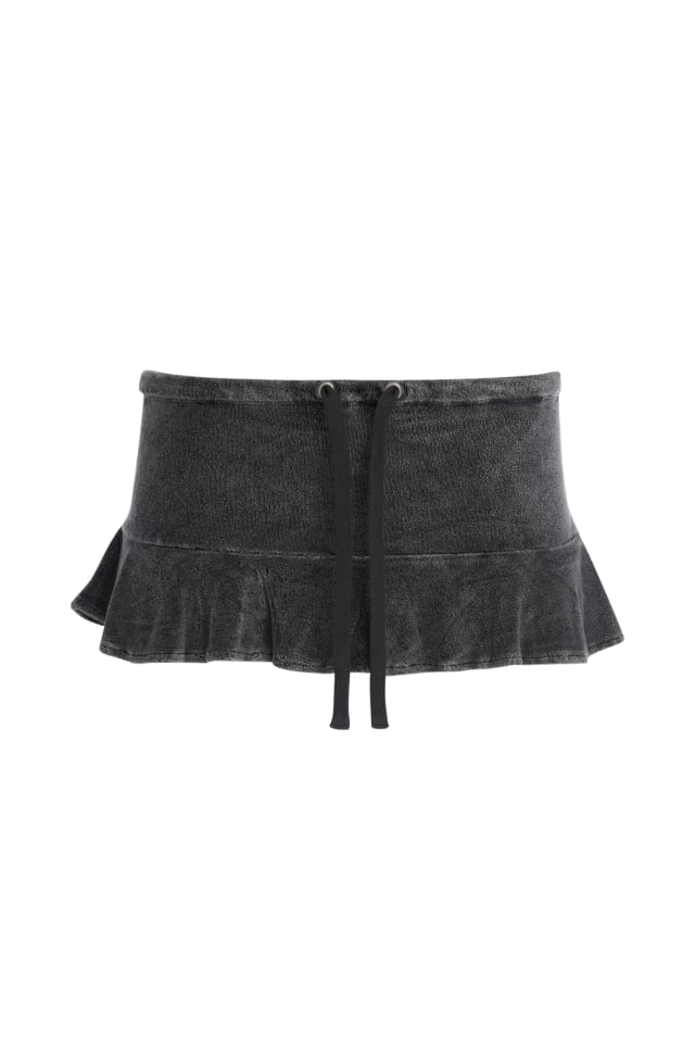 Viscose-blend mini skirt
