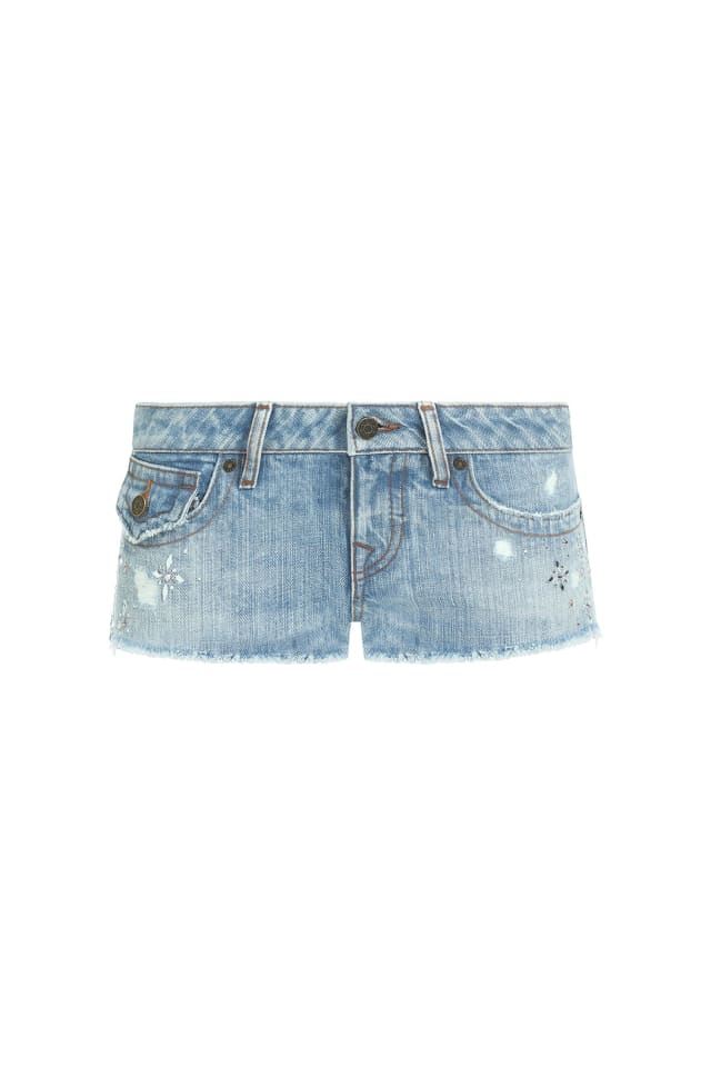 Rhinestones denim short