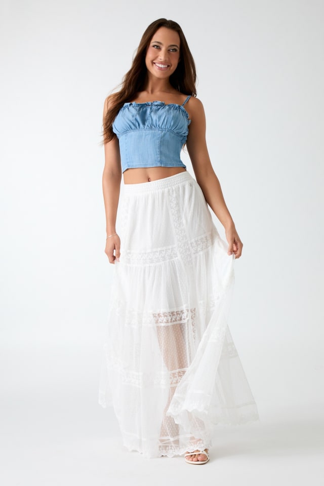 GUESS® Lace maxi skirt Women