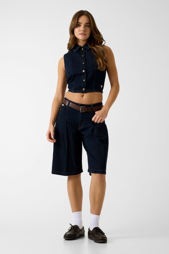 GUESS® Denim cropped shirt Women