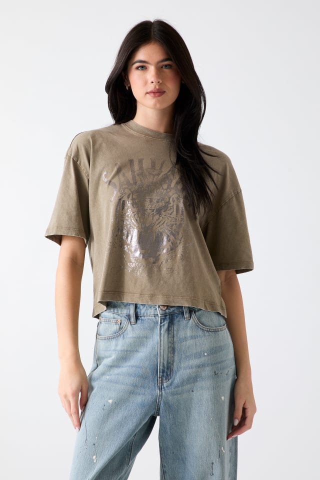 T-shirt boxy m&eacute;tallis&eacute;